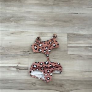 Leopard Print Cutout Swimsuit